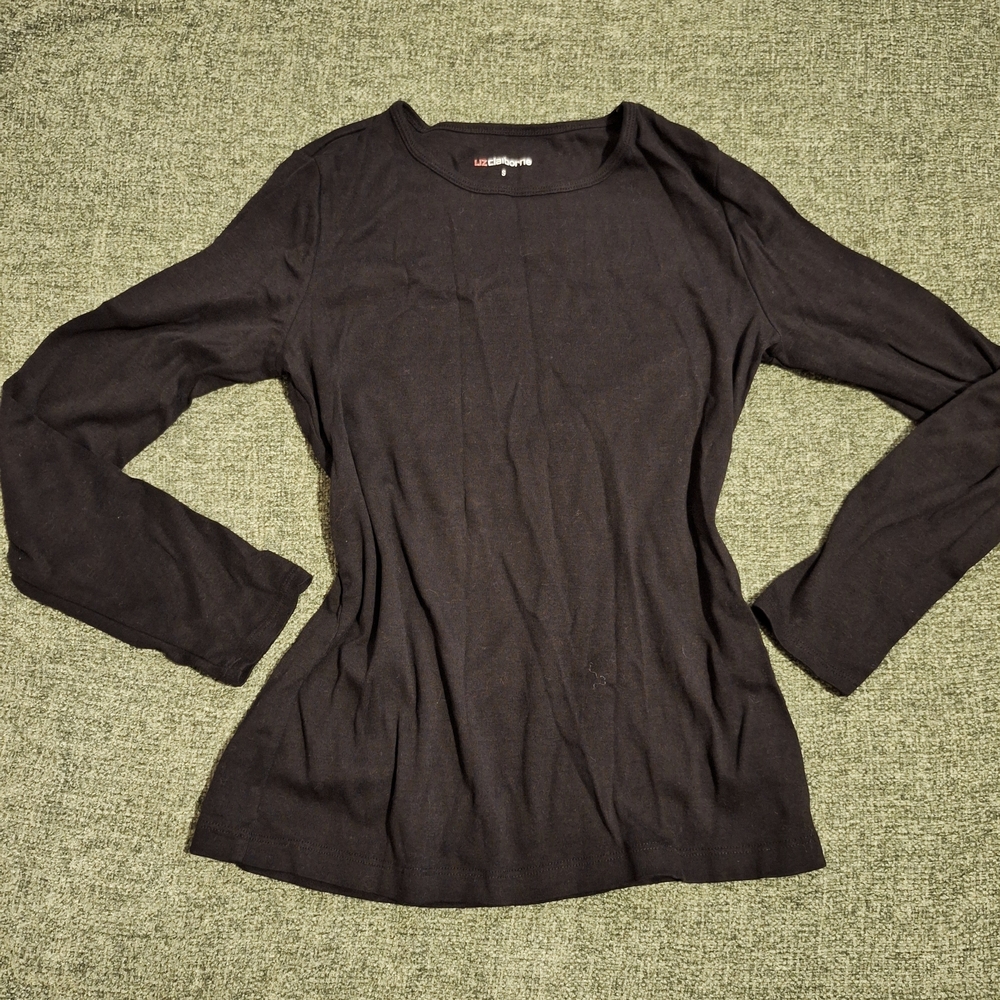 Liz Claiborne Black Long Sleeve Top